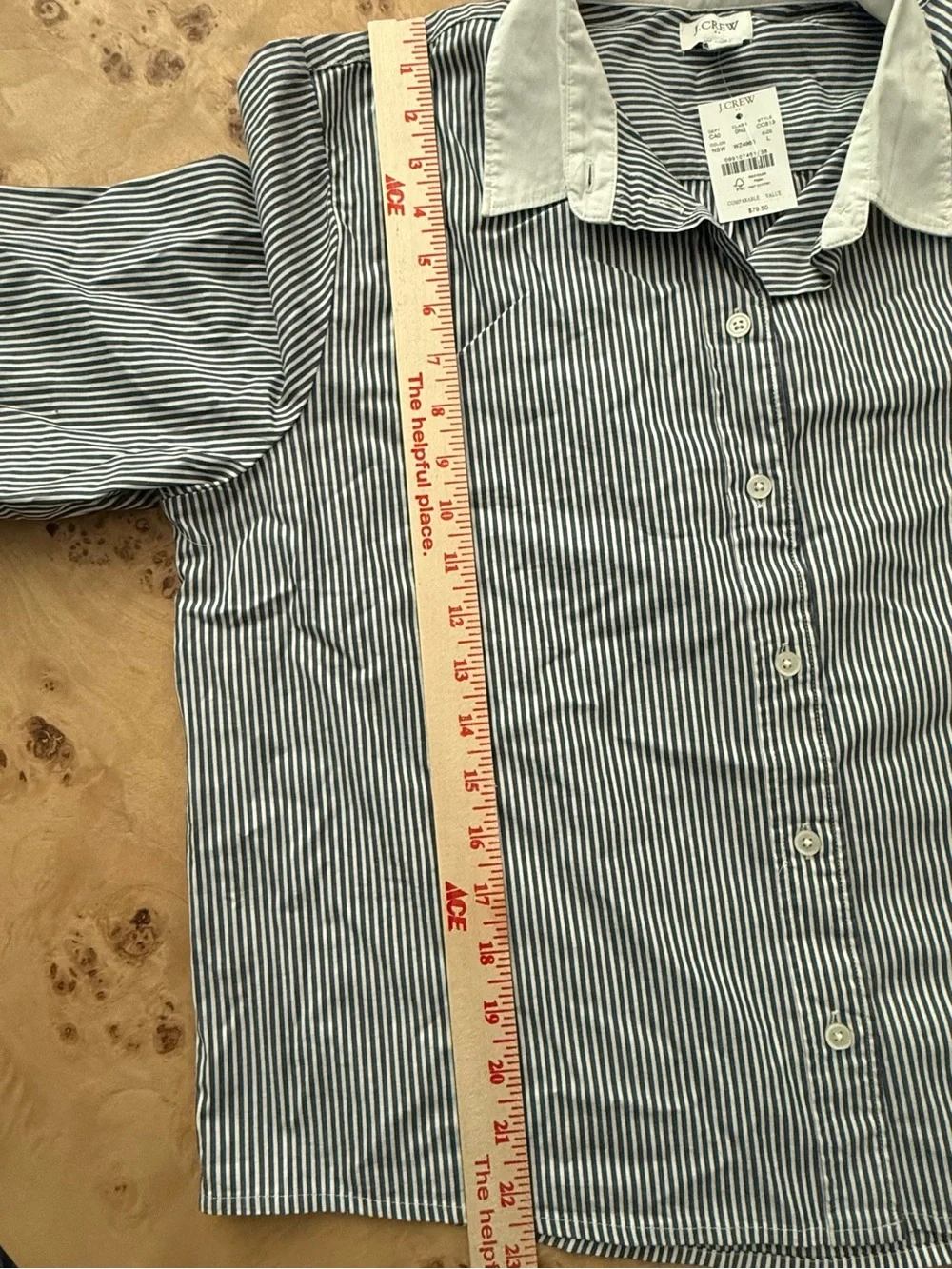 JCrew Factory Store women’s BRAND NEW cropped Oxford size L